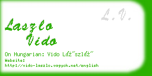 laszlo vido business card